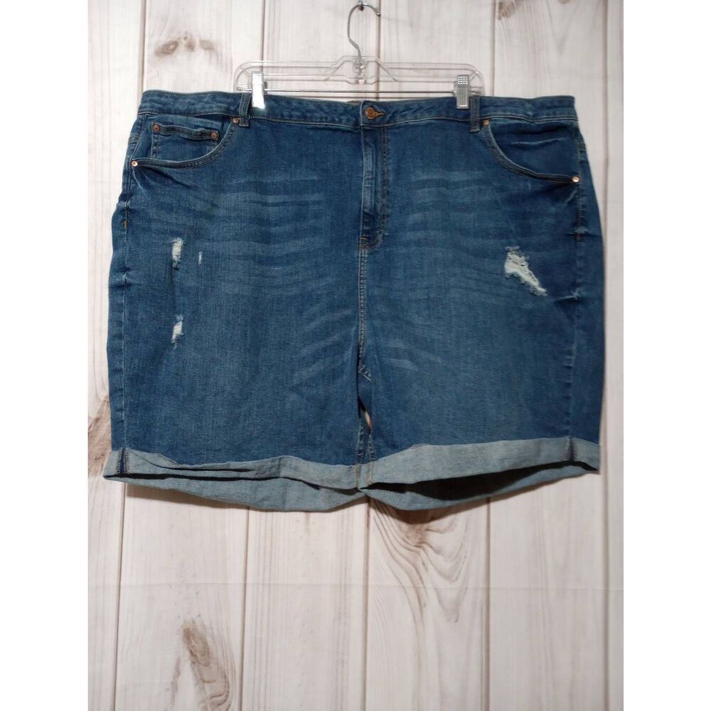 Ellos Shorts Ladies 28‎ Denim Dark Wash Distressed